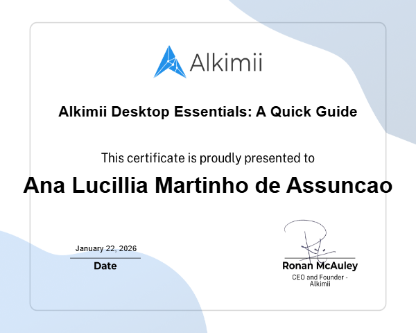Alkimii Desktop Essentials: A Quick Guide Certificate