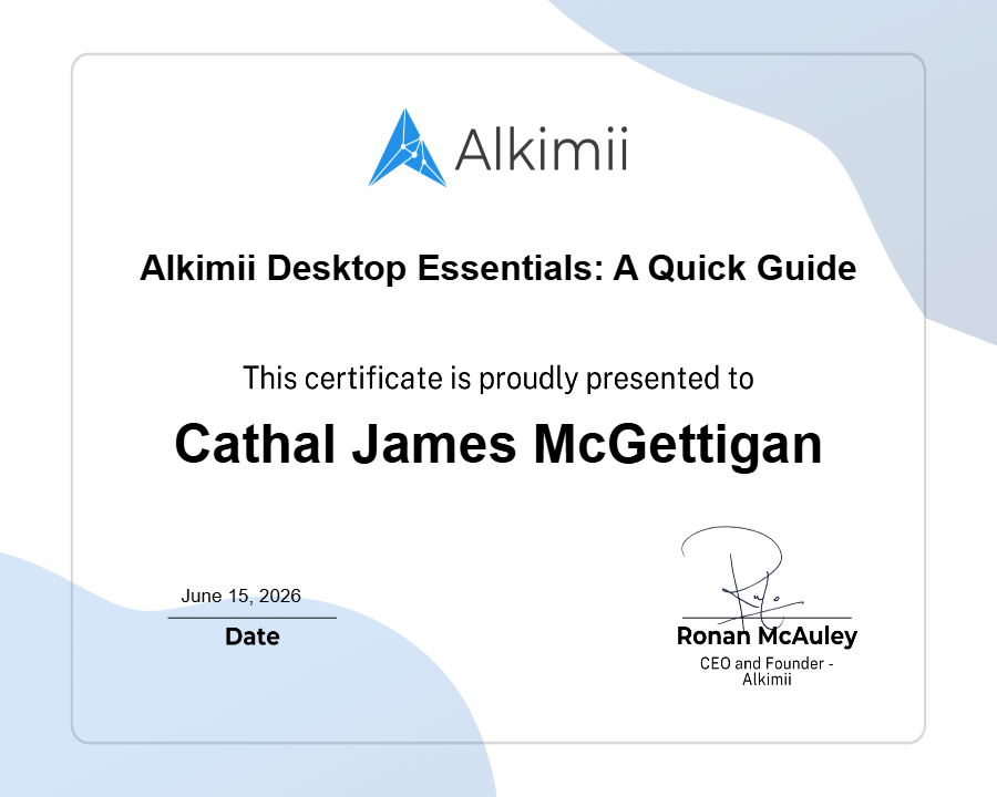 Alkimii Desktop Essentials: A Quick Guide Certificate