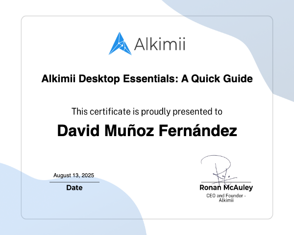 Alkimii Desktop Essentials: A Quick Guide Certificate