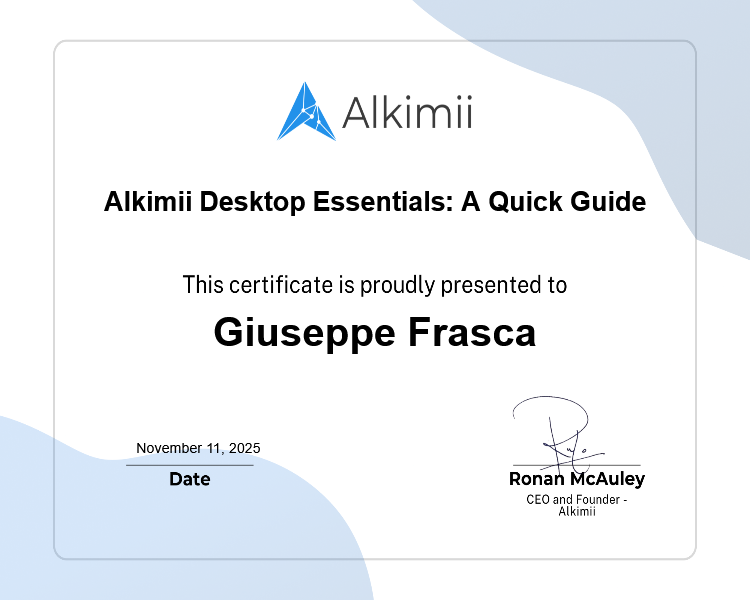 Alkimii Desktop Essentials: A Quick Guide Certificate