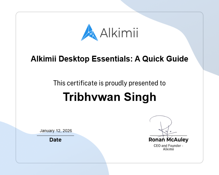 Alkimii Desktop Essentials: A Quick Guide Certificate