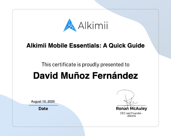 Alkimii Mobile Essentials: A Quick Guide Certificate