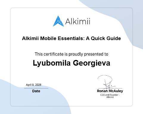 Alkimii Mobile Essentials: A Quick Guide Certificate