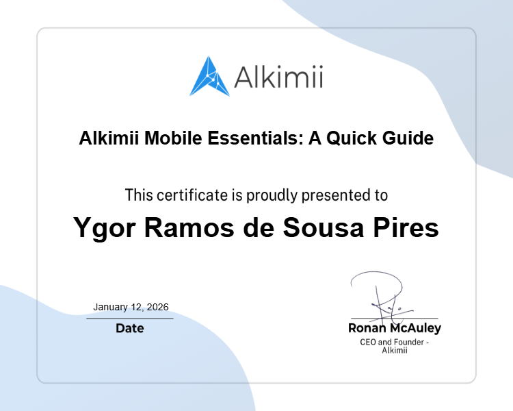Alkimii Mobile Essentials: A Quick Guide Certificate