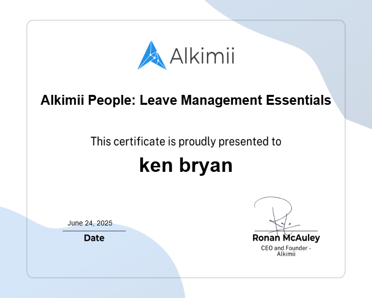 Alkimii People: Leave Management Essentials Certificate