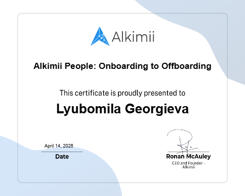 Alkimii People: Onboarding to Offboarding Certificate