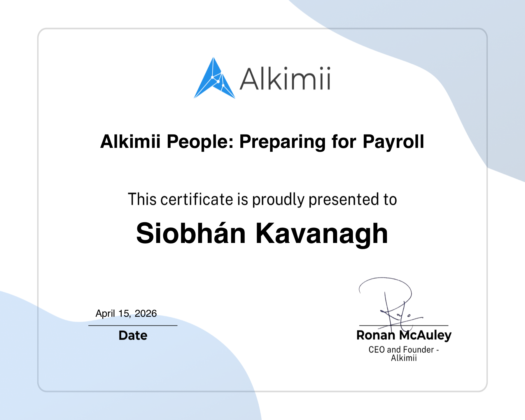 Alkimii People: Preparing for Payroll Certificate