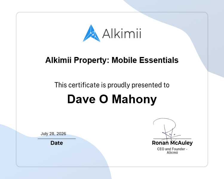 Alkimii Property: Mobile Essentials  Certificate