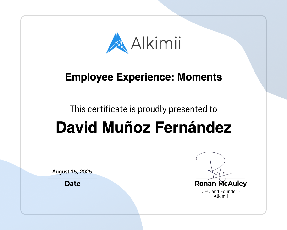 Employee Experience: Moments Certificate