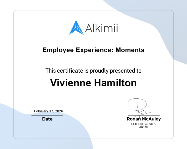 Employee Experience: Moments Certificate