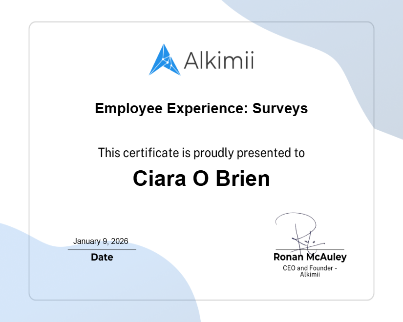 Employee Experience: Surveys Certificate