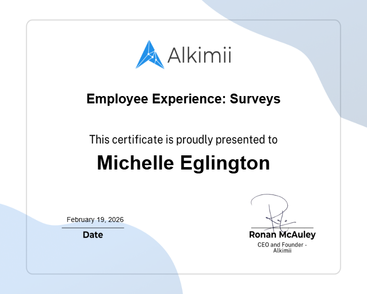 Employee Experience: Surveys Certificate
