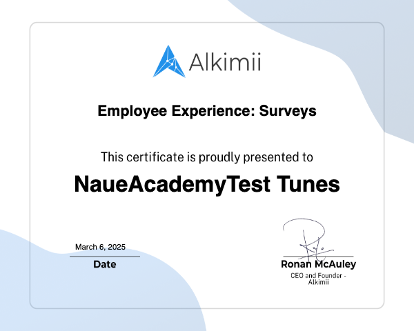 Employee Experience: Surveys Certificate