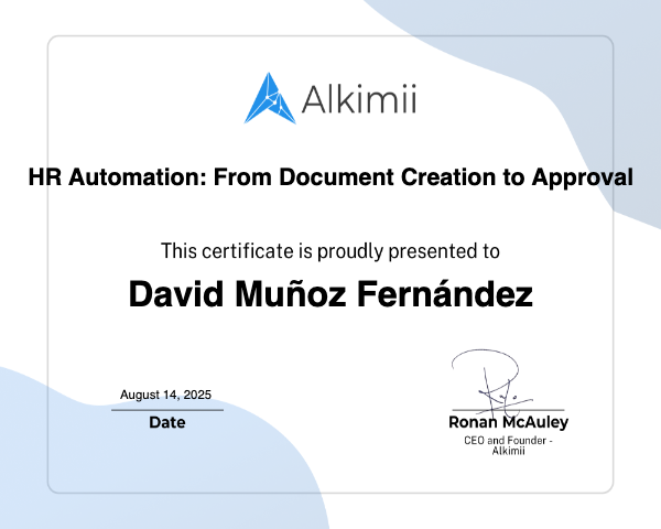 HR Automation: From Document Creation to Approval Certificate