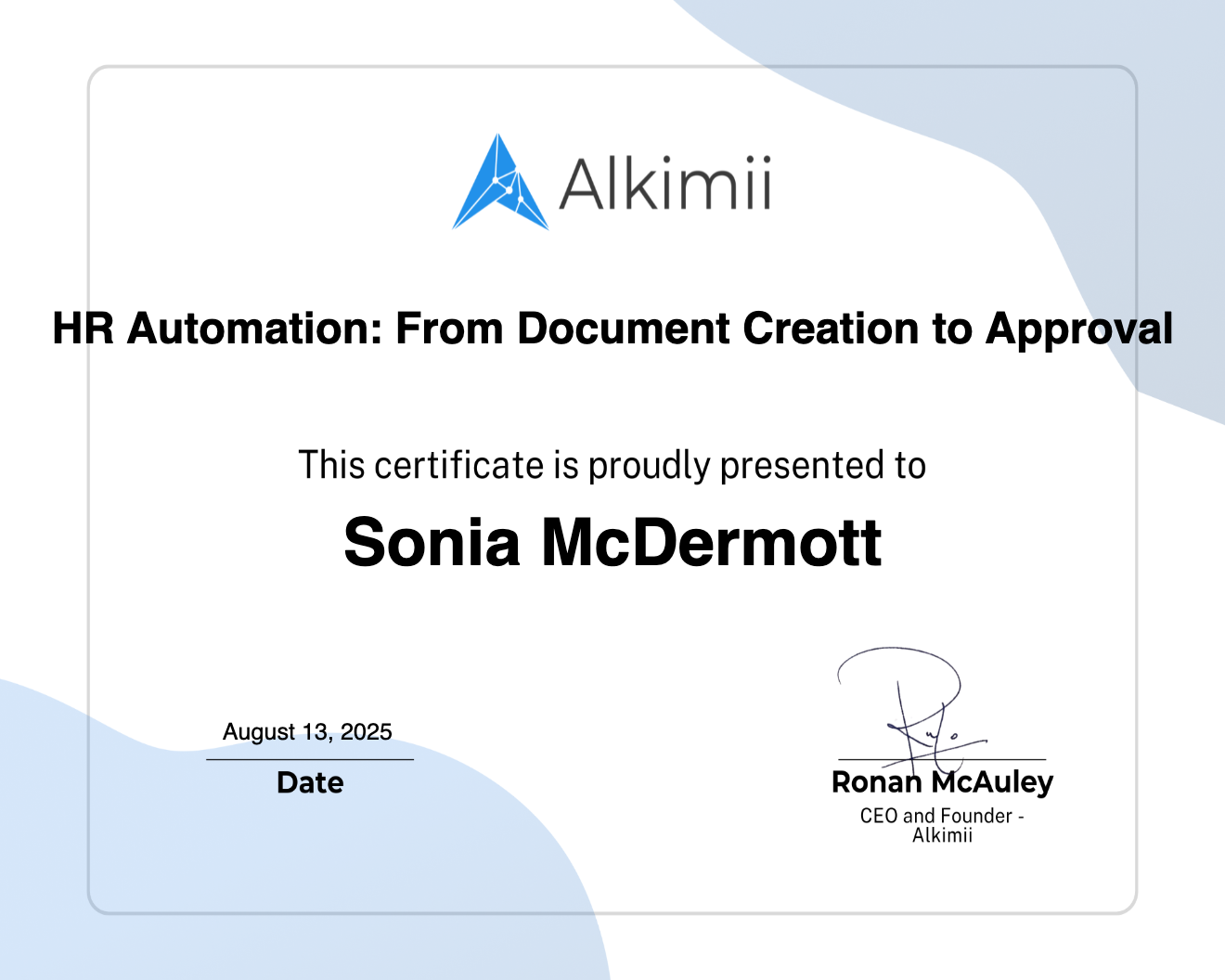 HR Automation: From Document Creation to Approval Certificate